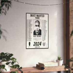 Bad Bunny 2024 Most Wanted Tour Poster BBNP1