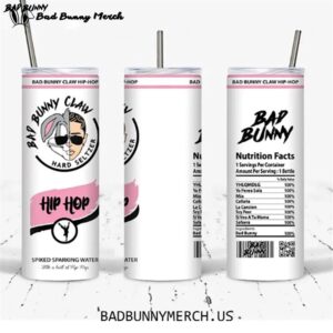 Nutrition Facts Hip Hop Bad Bunny Tumbler BBNTB14