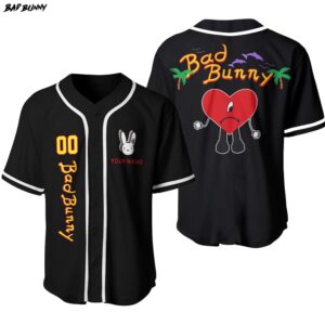Personalized Bad Bunny Baseball Jersey BBNJS4