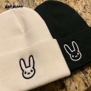 Bad Bunny Logo Black Beanie