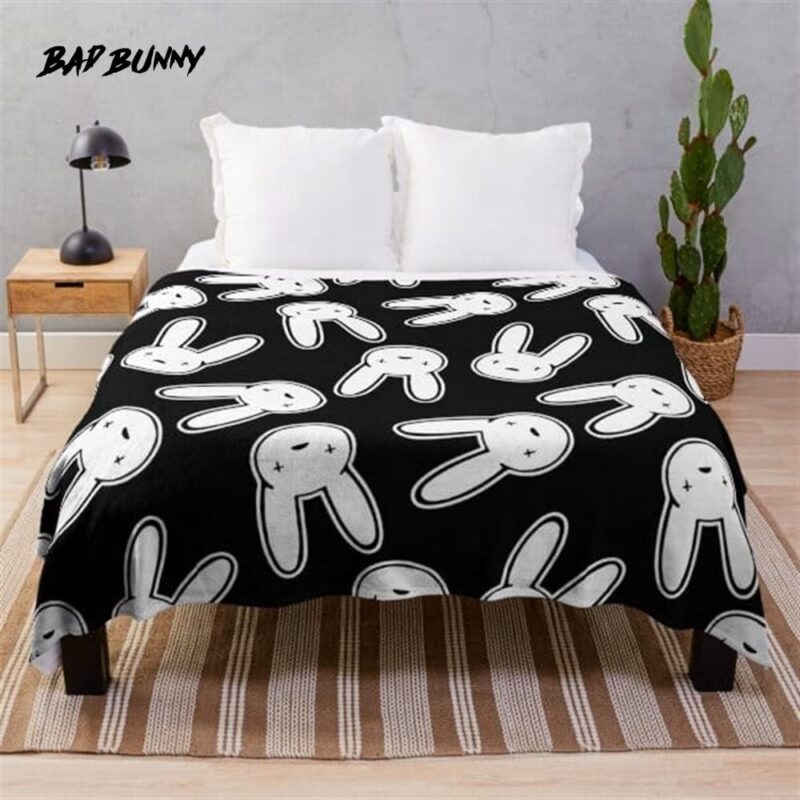 Bad Bunny Oasis Logo Pattern Blanket