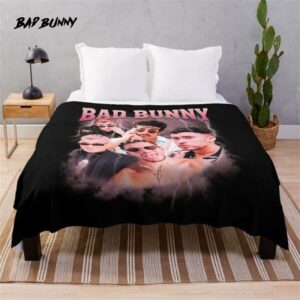 Bad Bunny Retro Blanket