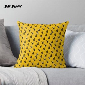 Bad Bunny Yellow Pillow