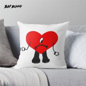 Sad Heart Bad Bunny Pillow