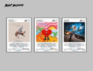 Set Of 3 Bad Bunny Poster